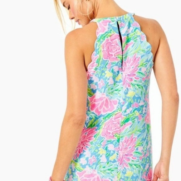 Lilly Pulitzer Floral Midi Dress - Pink and Blue - Picture 2 of 5